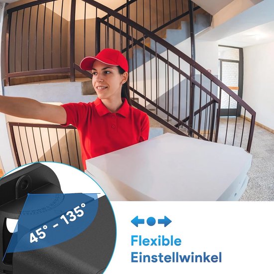 Verstelbare Video-Deurbelhouder voor Buiten, 45-135 Graden, Compatibel met Diverse Video Deurbellen, Anti-Diefstal Bevestiging van Merkloos — afbeelding 3