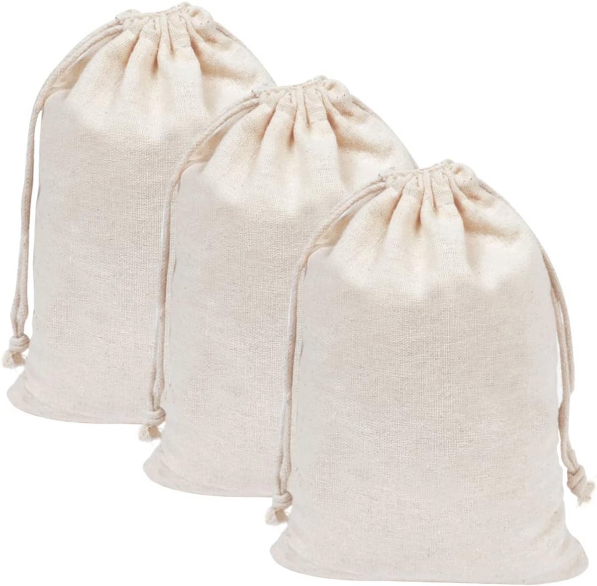 Set van 3 Linnen Broodzakken voor Vers Brood Opslag - Herbruikbare Zak 30 x 41,5 cm