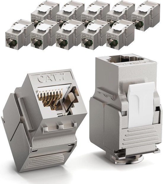 12 Stuks RJ45 Keystone Jacks Cat7 - Gold Plated Module voor ...