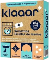 Fait | Linge coloré | Bandes de cire | Parfum fraisé | 40 lavages | Bandes détergentes