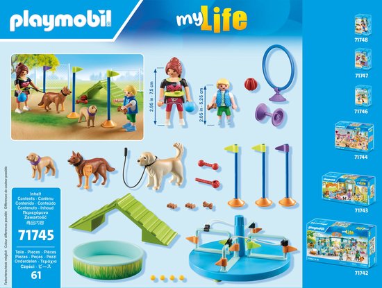 PLAYMOBIL My Life Parc à chiens 71745
