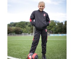 AC Milan trainingspak voor kinderen - zwart/rood - maat 116 / 6 Jaar - voetbalpak voor jongens en meisjes