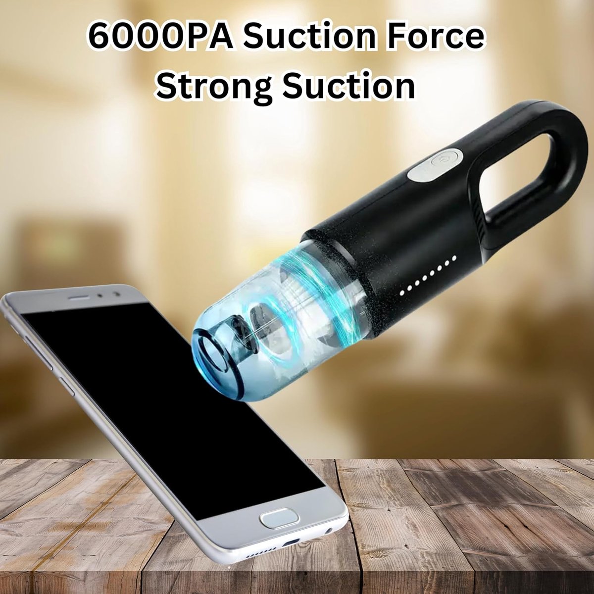 Draagbare Kruimeldief 600PA Sterke Zuigkracht met HEPA - afbeelding 2