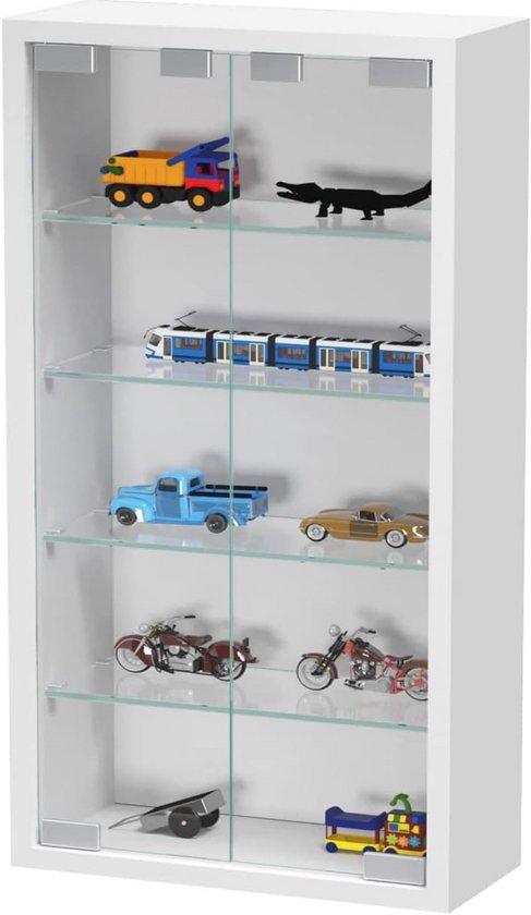Vitrinekast aluminium frame verstelbare legplanken slot zwart