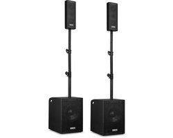 Geluidsinstallatie met Bluetooth - Vonyx VX1020BT - Actieve speakerset - 2.2 systeem - 2x 10 inch woofers - 1050W