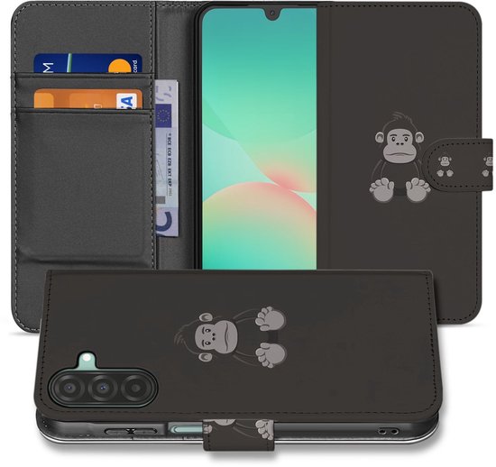 Étui de livre Samsung Galaxy A17 Flip Case Met Pasjes Gorilla Design