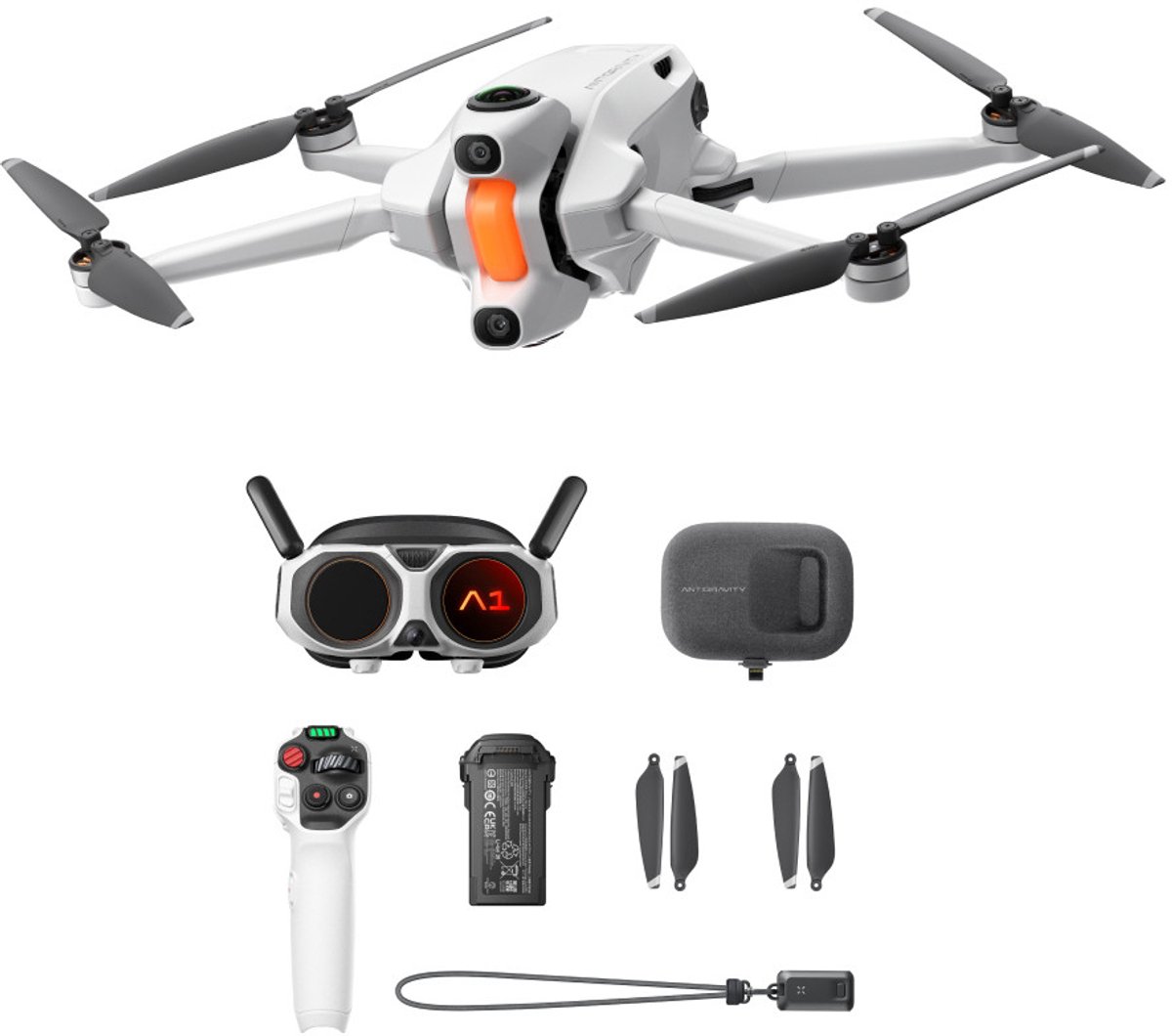 Bol.com INSTA360 Antigravity A1 Standard Bundle 4 propellers Quadcopter 2360 mAh Wit aanbieding