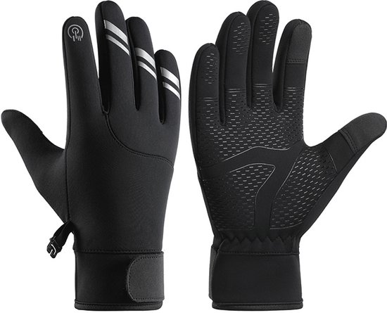 Handschoenen - Fietshandschoenen - Handschoenen winter - Sport handschoenen - Touchscreen winterhandschoenen - Winter fiets handschoenen - Voor heren - Verwarmd - Waterdicht - Warm gevoerd - Voor motorrijden en skiën(M)