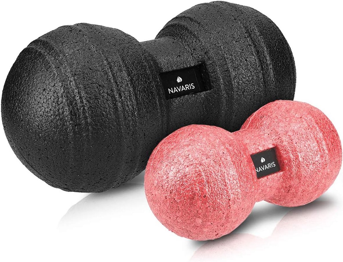 Dubbele Massagebal Set (2 stuks) - Peanut Vorm Triggerpoint Roller voor Rug, Nek en Voet
