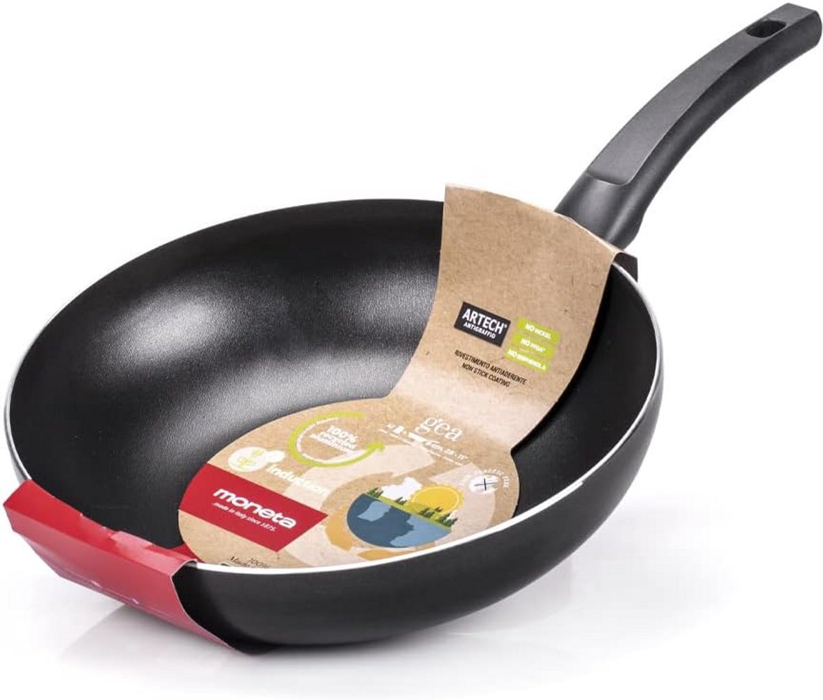 Wokpan 28 cm Gerecycled Aluminium Geschikt voor Inductie