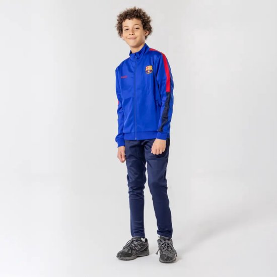 FC Barcelona Trainingspak Kinderen 25/26 - Maat 116 t/m 164 - Voetbalkleding - Trainingspakken - Jongens & Meisjes - Navy - Officiële Fanmerchandise
