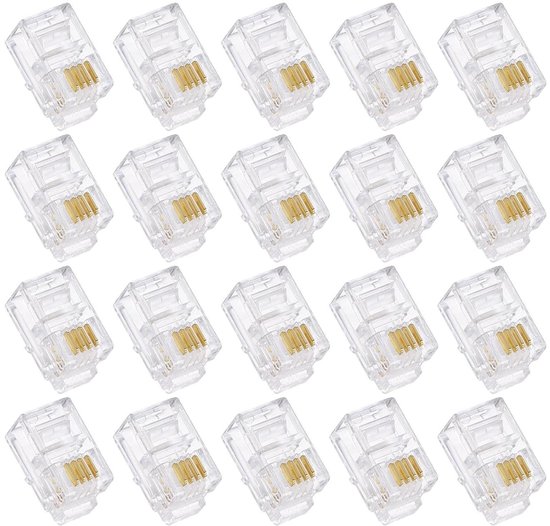 QUARKZMAN Mannelijke connectoren Rj9/Rj10/Rj22 voor modulaire