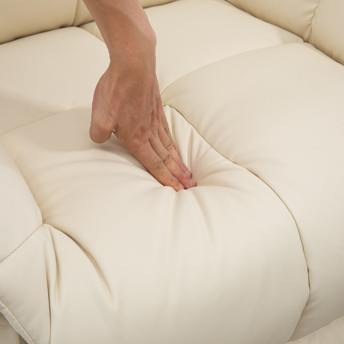 HOMCOM Massagestoel met 8 Vibratiepunten Crèmewit - afbeelding 3