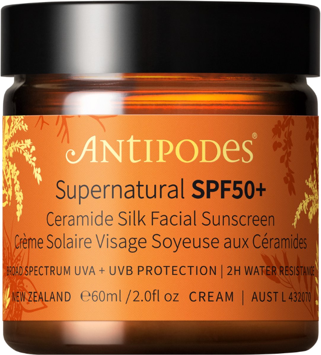 Antipodes - Supernatural SPF50+ Ceramide Silk Facial Sunscreen - 60 ml