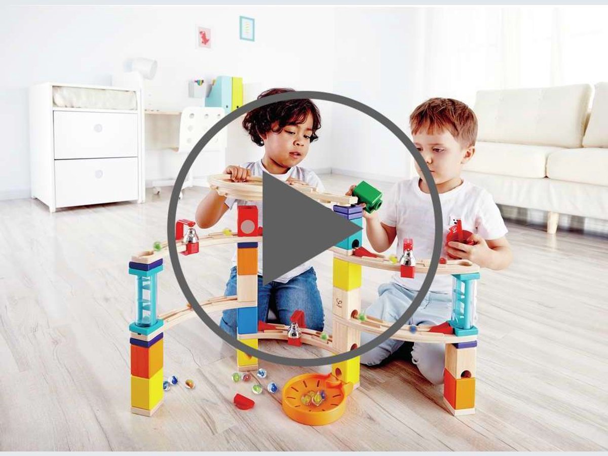 Hape Castle Escape Quadrilla Knikkerbaan – 102-delig bouwset met klokkjes en transparante trappen, vanaf 4 jaar — afbeelding 6