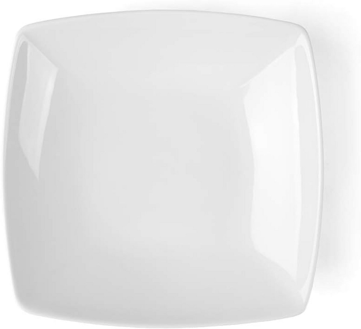 Dinerbord 23 x 23 cm diep Fine Alumina porselein, 2 stuks