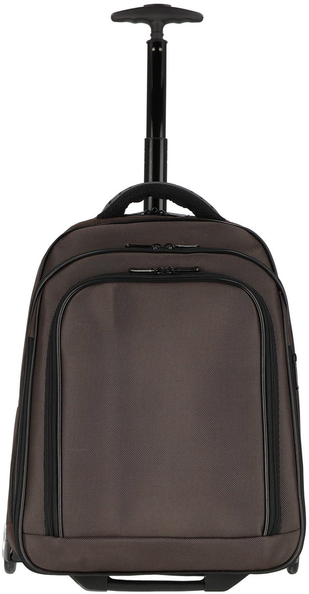 Dermata Trolley Rugzak Nylon 3444NY Bruin