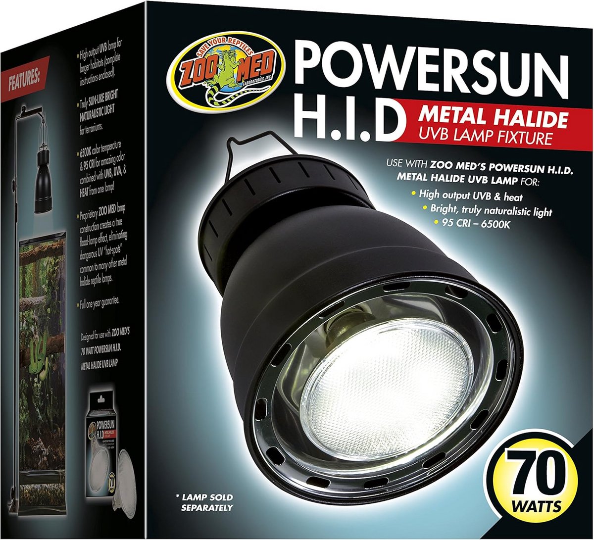 Zoo Med Powersun H.I.D armatuur 70W - UVB lamp voor reptielen