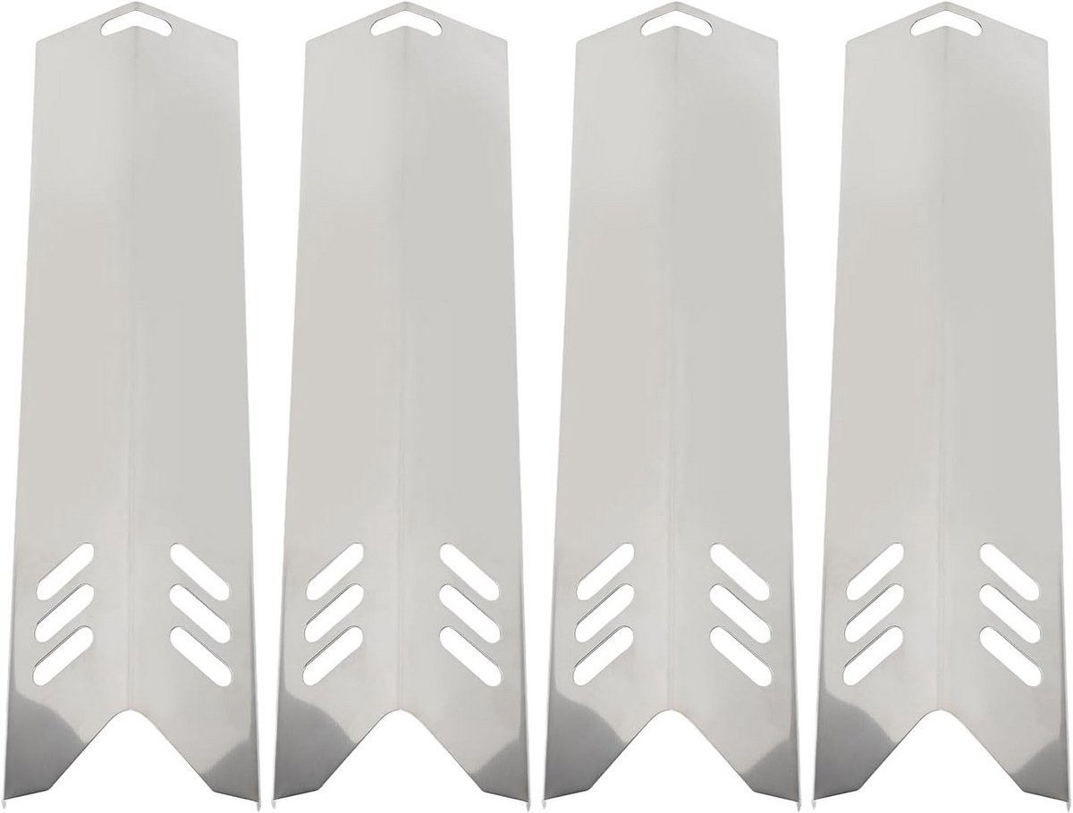 Set van 4 Roestvrijstalen Verstelbare Grill Verwarmingsplaten 38 cm - Universeel voor Grillbranders en Warmhoudplaten