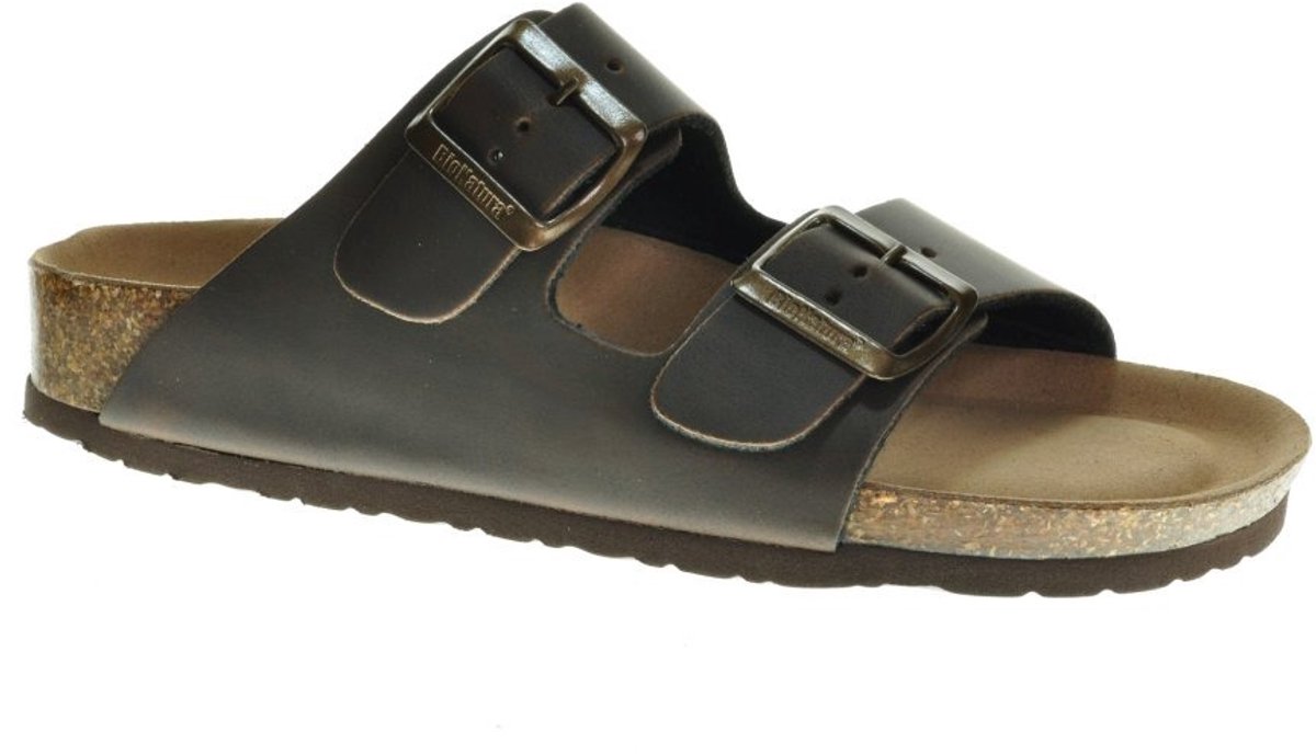 Donkerbruine Slippers Tweeband Bionatura maat 45