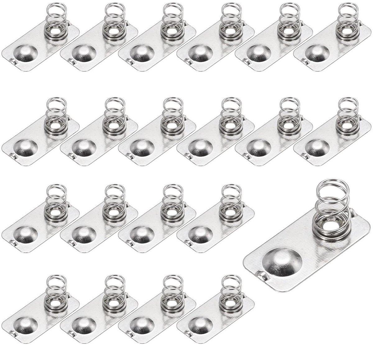 Ronte - Conversieplaat 20mm x 9,9mm - 20 stuks - Vernikkeld - Batterijhouder en Speelgoed
