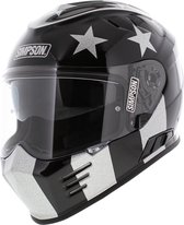 Simpson Venom Integraal helm Stingrae glans zwart zilver S 55-56 CM