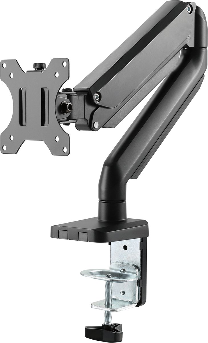 DELTACO OFFICE ARM-0350, Gasgedreven monitorbeugel, arm voor bureaus en tafels, Voor 1 scherm, 17
