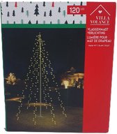 Vlaggenmast Verlichting - Warm wit - ø9 x 180 x 200 x 500 cm - 120 LED's - 20 LED per streng - Outdoor - Kerst - Vlag - Vlaggen - Vlaggenmast