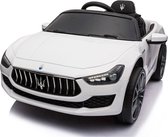 Maserati Ghibli elektrische kinderauto 12v - rubberen banden - leder zitje - Met Afstandsbediening