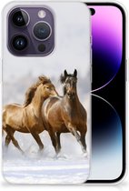 Smartphone hoesje Geschikt voor iPhone 14 Pro TPU Case Paarden