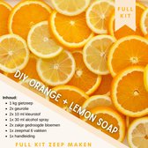 Zeep maken pakket XL | DIY kit | Lemon + Orange zeep | Zeep maken | Zeepjes maken | Gietzeep | Zeep DIY Kit | Zeep mal | MAIA Creative