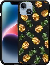 Coque iPhone 14 Ananas Zwart