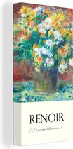 Canvas - Canvas schilderij - Renoir - Bloemenboeket - Vaas - Oude meesters - Canvas schildersdoek - Muurdecoratie - 40x80 cm