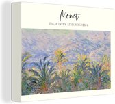 Canvas - Canvas schilderij - Monet - Palmboom - Kunst - Oude meesters - Natuur - Wanddecoratie - Canvas schildersdoek - 40x30 cm