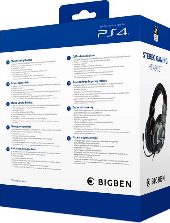 Bigben Stereo Gaming Headset V3 - PS5 & PS4 - Camo