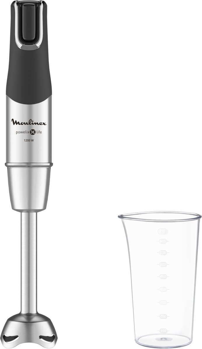 Moulinex Powelix Life 08 l Staafmixer 1200 W Zwart Roestvrijstaal