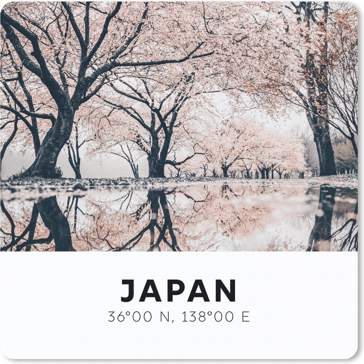 Muismat 30x30 cm - Mousepad Japan - Sakura - Lente - Roze - Muismatten