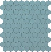 0,87m² - By Goof Mozaiek Hexagon Jade mat - 3,5x3,5 cm