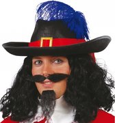 Carnaval verkleed piraten kapitein hoed met veer volwassenen