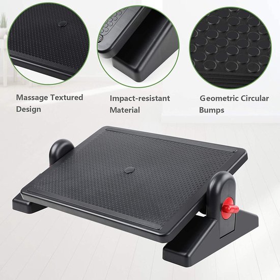 COMFIER Verstelbare Voetensteun Met Verwarming – Memory Foam, 2 Hoeken (plat/15°), Verwarmt Tot 60°C, Afneembare Pluchen Hoes, Ideaal Voor Thuis En Kantoor, Ook Onverwarmd Te Gebruiken