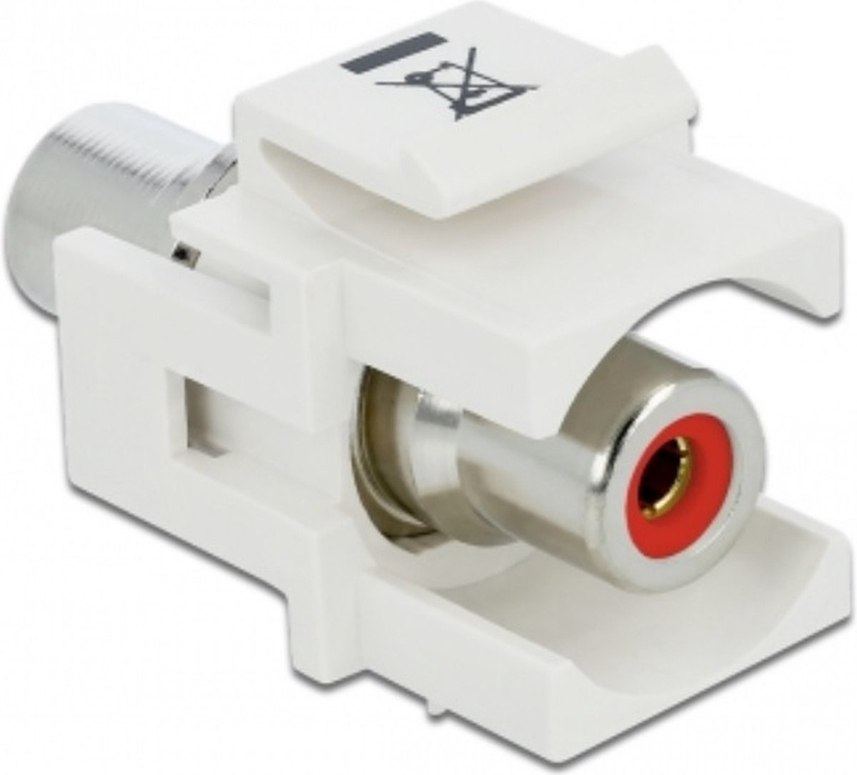 Delock - Keystone Modul Cinch Buchse - Cinch Buchse rot
