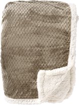 Dutch Decor - CODY - Plaid 150x200 cm - fleece deken met sherpa voering - Pumice Stone - beige