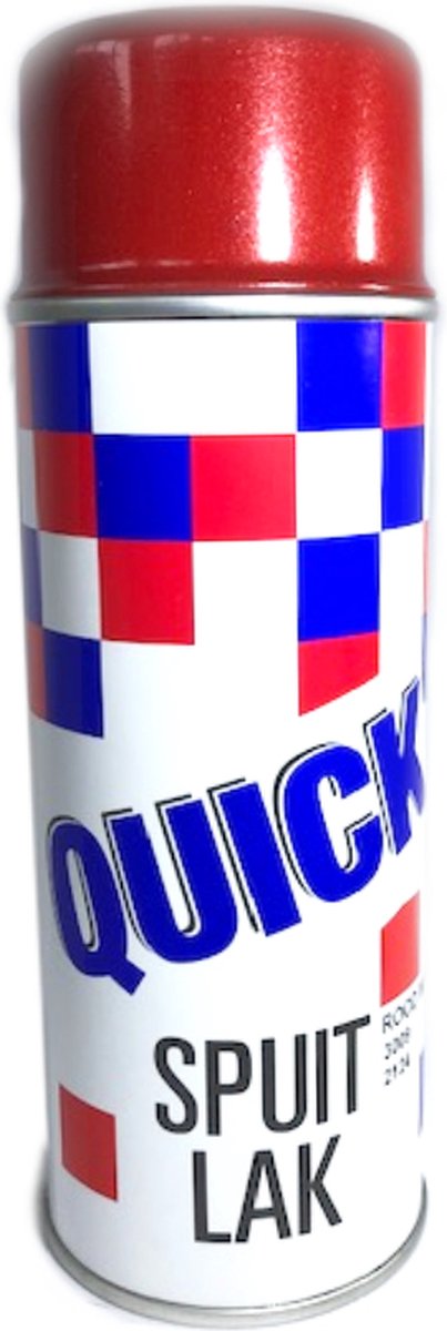Quick Rode metallic lak - Sneldrogend - 400ml - Glanzende afwerking