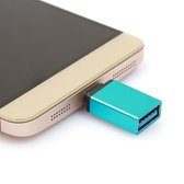 Aluminium USB-C / Type-C 3,1 Male naar USB 3.0 Vrouwelijke gegevens / oplader Adapter, voor Galaxy S8 & S8 + / LG G6 / Huawei P10 & P10 Plus / Geschikt voor Xiaomi Mi 6 & Max 2 en andere smartphones (blauw)