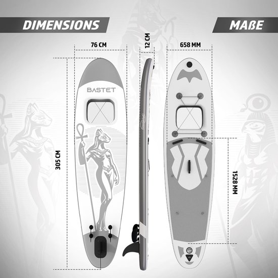 GoodVibes Stand Up Paddle Board 305cm Opblaasbaar SUP Board met