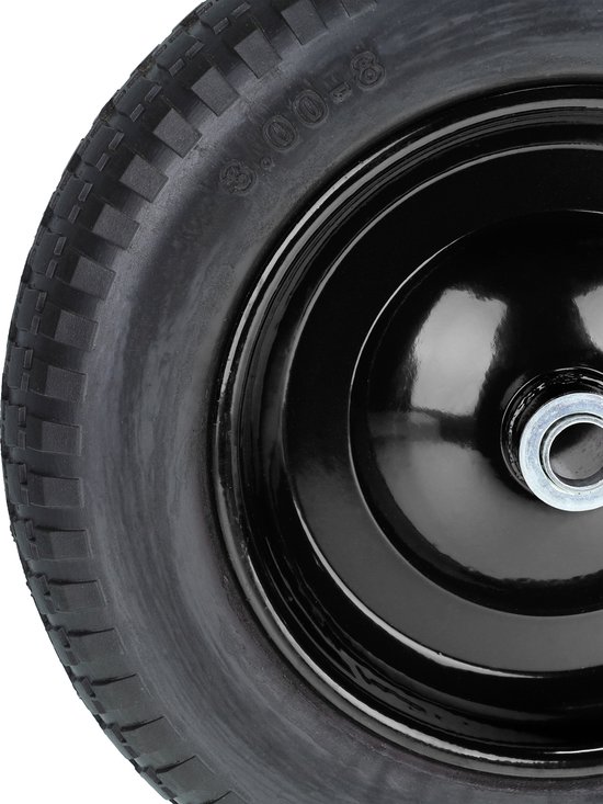 kruiwagenwiel - 3.00-8 - massief rubber - stalen velg - anti-lek - 80 kg - zonder lucht van Merkloos	 — afbeelding 2