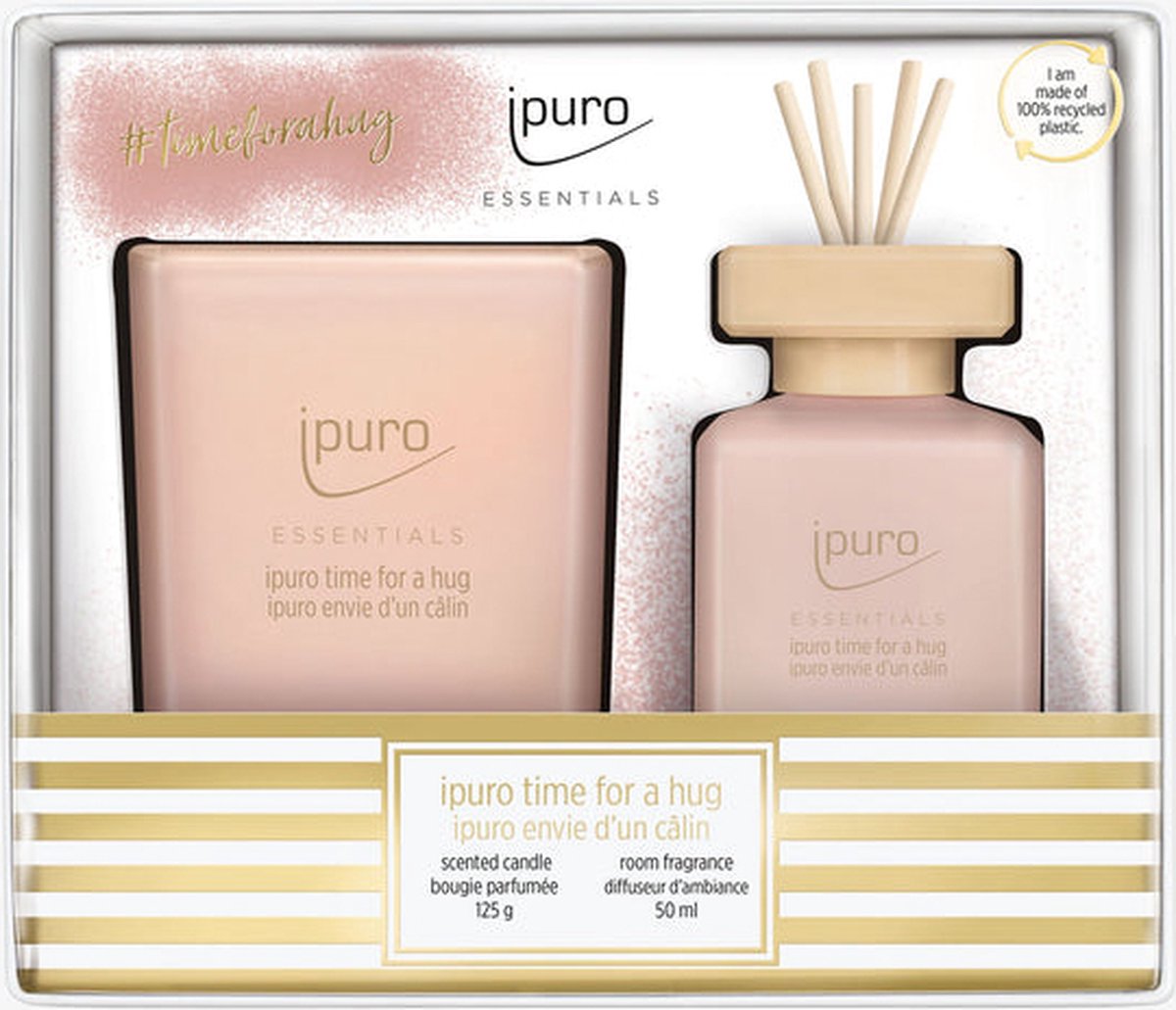 Goedkoopste Ipuro Geurdiffuser Time for a Hug 50ml Geurkaars 125gr