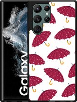 Galaxy S22 Ultra Hardcase hoesje Paraplu's - Designed by Cazy