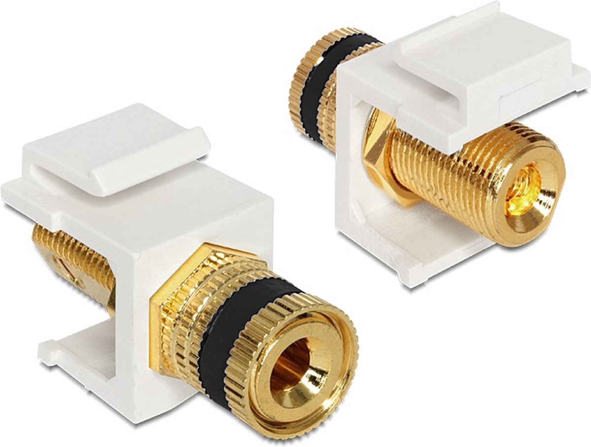 Delock - Keystone Modul Polklemme - Gewindebuchse schwarz