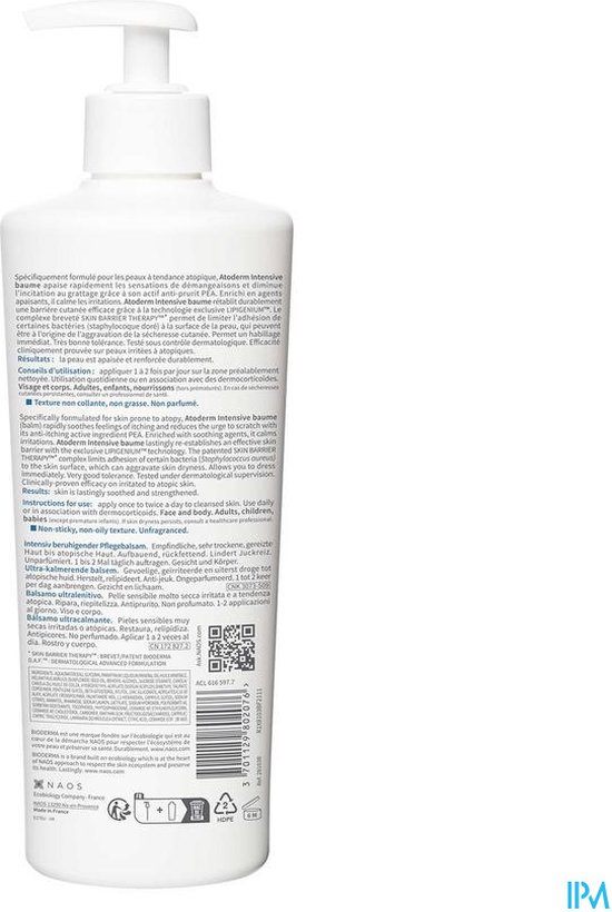 Bioderma Atoderm Intensive Baume Ultra Soothing Balm - 500 ml | bol.com